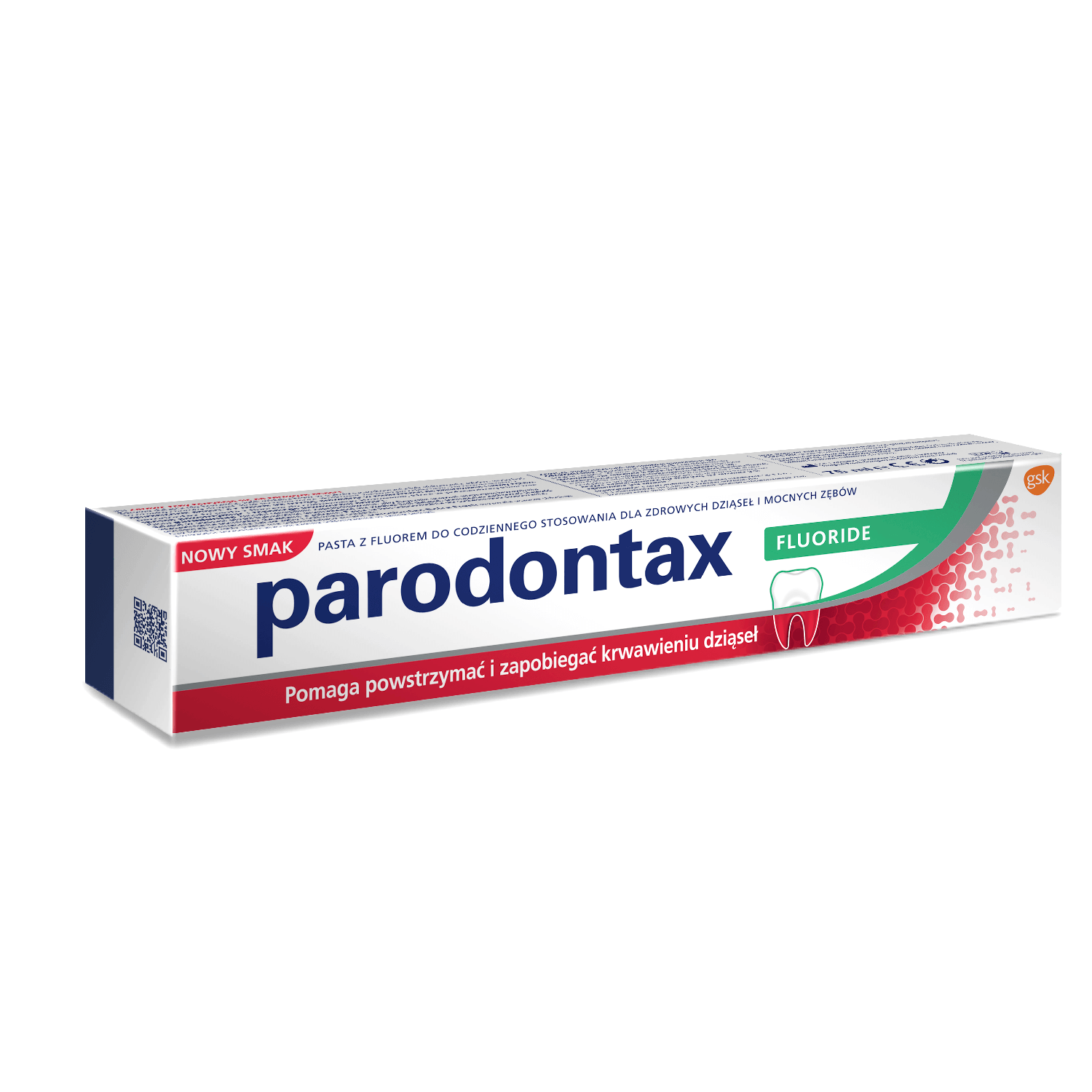Parodontax Fluoride, pasta do zębów zapobiegająca krwawieniu dziąseł, tuba 75 ml