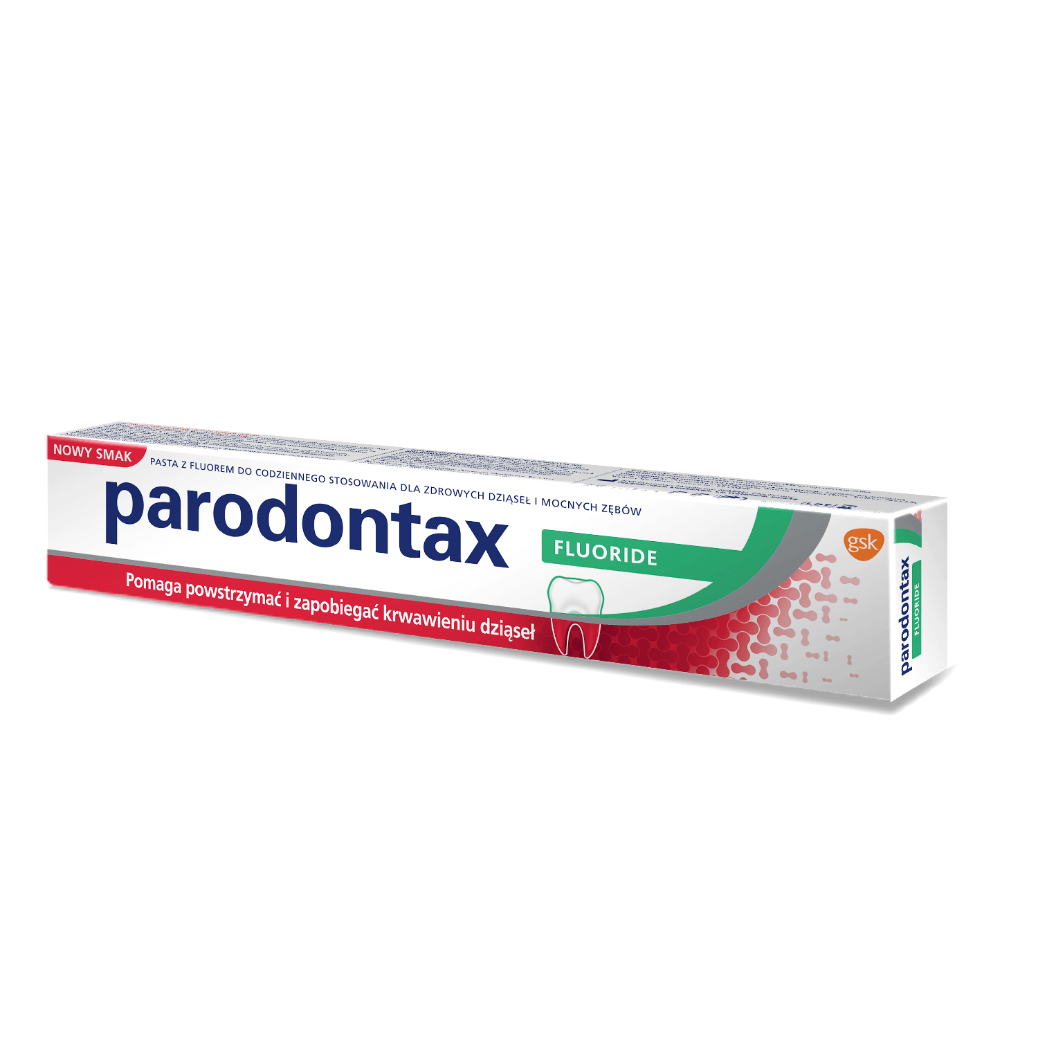 Parodontax Fluoride, pasta do zębów zapobiegająca krwawieniu dziąseł, tuba 75 ml