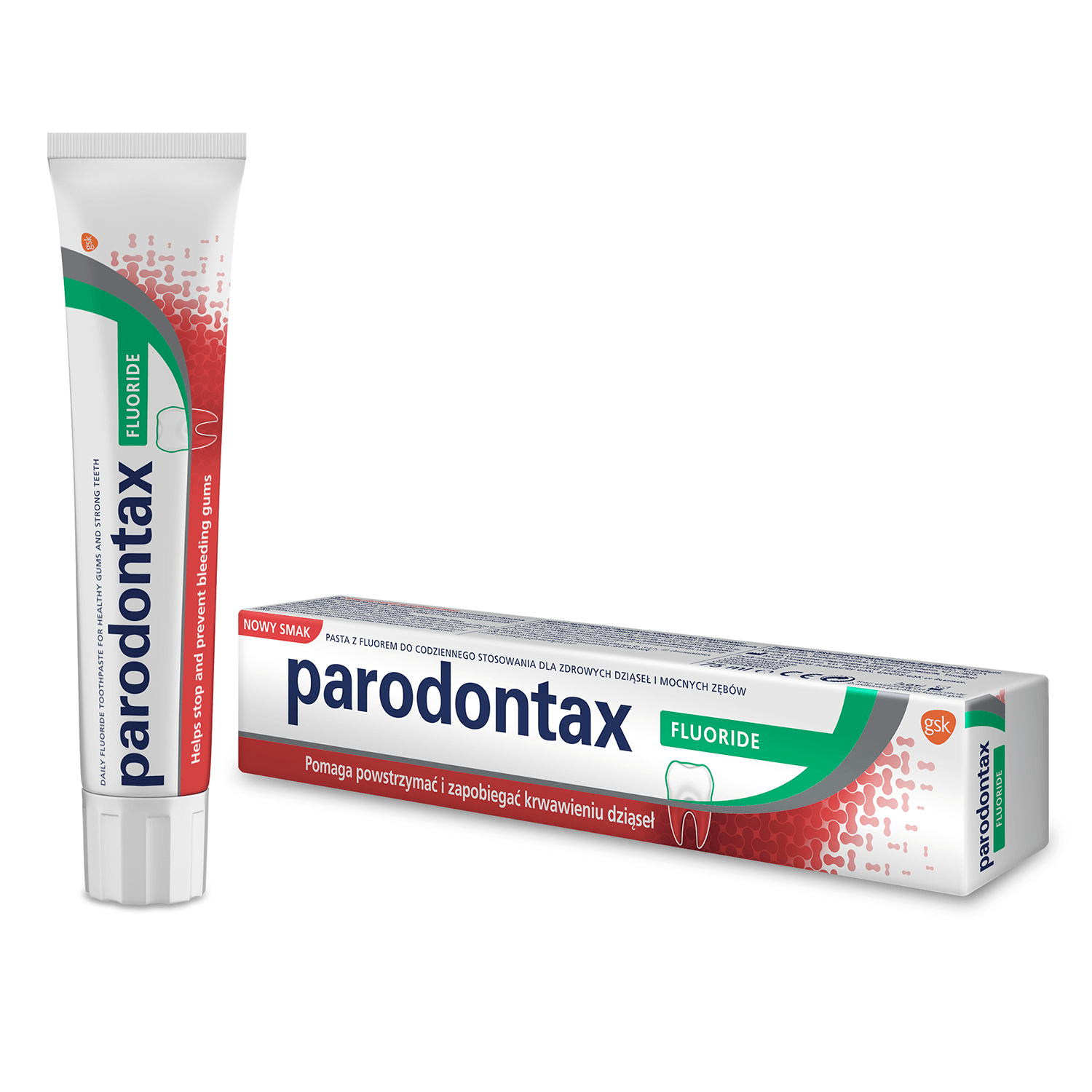 Parodontax Fluoride, pasta do zębów zapobiegająca krwawieniu dziąseł, tuba 75 ml