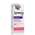 Sambucus Kids syrop wzmacniający odporność, smak malinowy, butelka 100 ml KRÓTKA DATA 30.07.2024