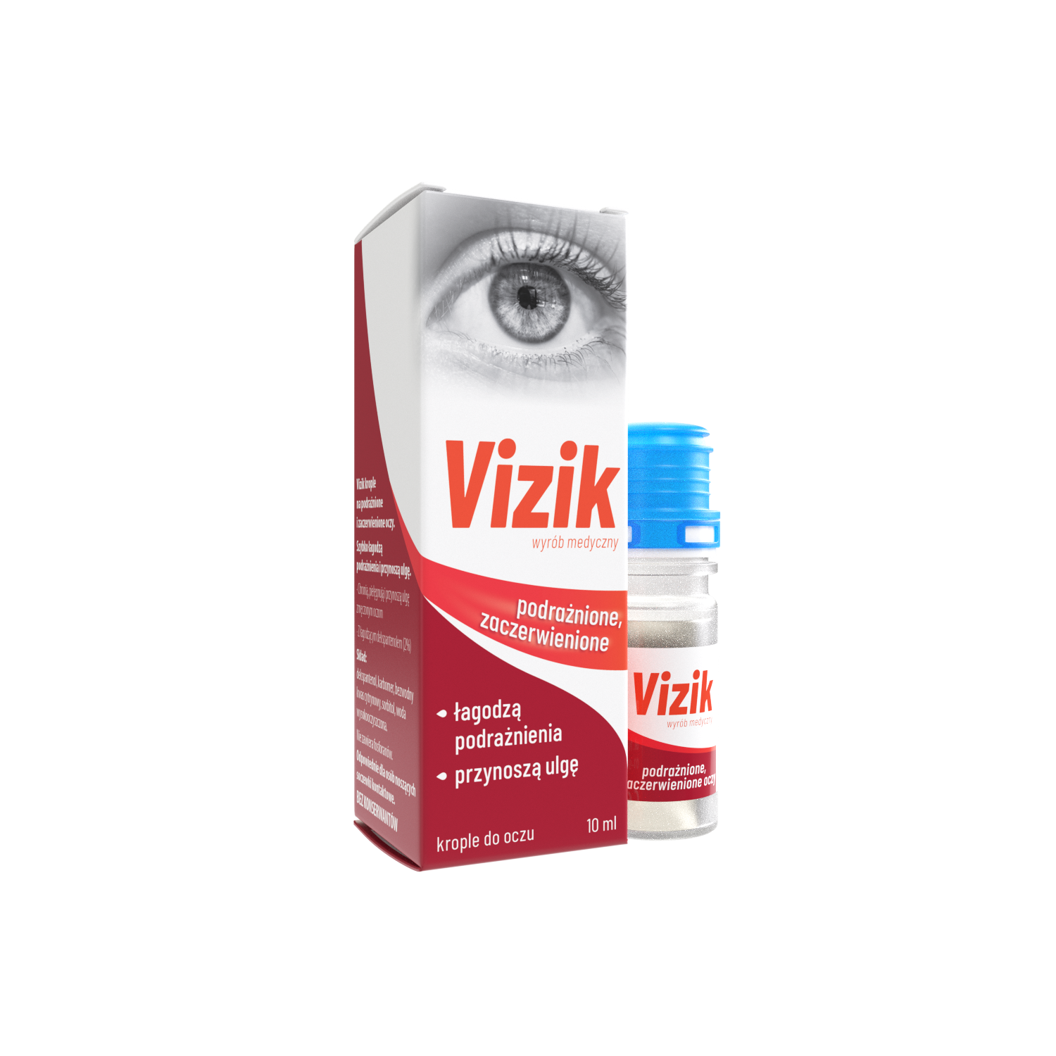 Vizik Krople, na podrażnione i zaczerwienione oczy, 10 ml