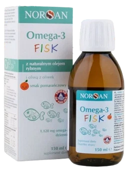 Norsan Omega-3 FISK, dla dzieci, 150 ml