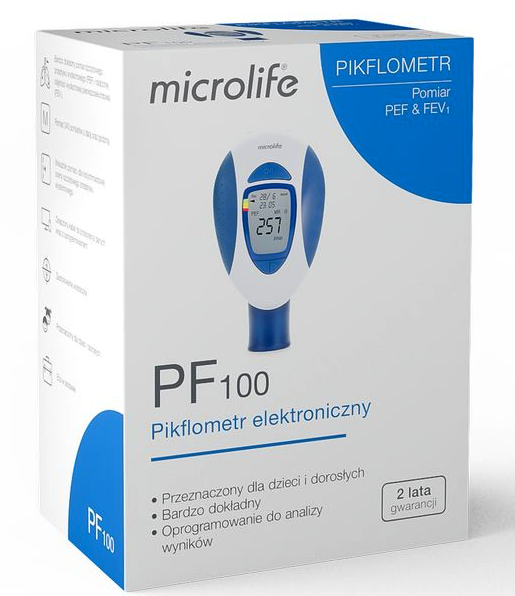 Microlife PF 100, elektroniczny pikflometr podający wynik PEF FEV1, 1 szt.