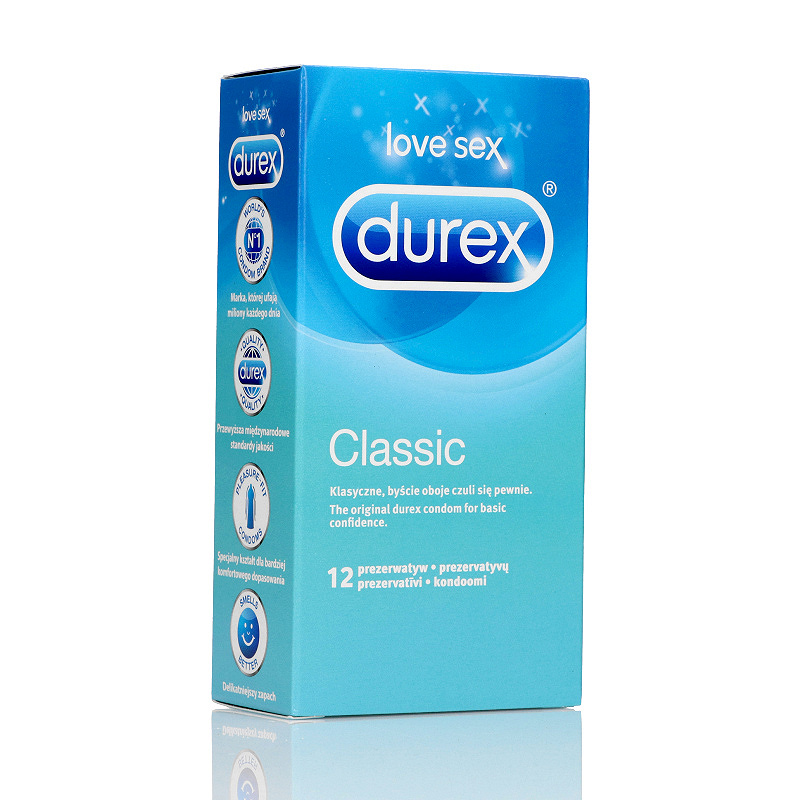 Durex Classic, prezerwatywa klasyczna, 12 szt.