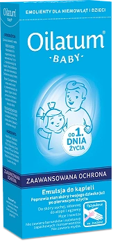 Oilatum Baby, emulsja do kąpieli do skóry skłonnej do atopii i egzemy, 500 ml