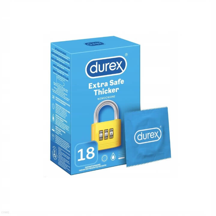 Durex Extra Safe, prezerwatywy pogrubione, 18 szt.