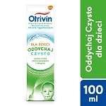 Otrivin Oddychaj Czysto dla dzieci aerozol usuwający z nosa zanieczyszczenia i alergeny od 2. tygodnia życia, 100 ml