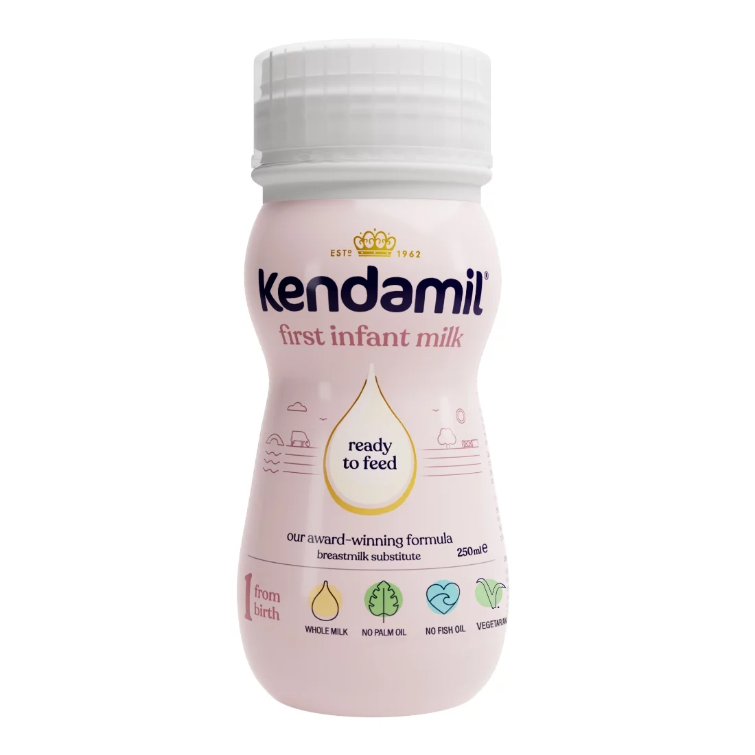 Kendamil 1, płynne mleko początkowe dla niemowląt, 250 ml