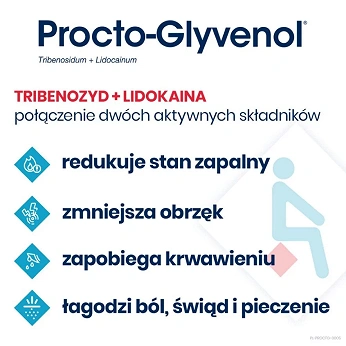 Procto-Glyvenol , kremdoodbytniczy do miejscowego leczenia hemoroidów, 30 g