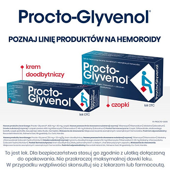 Procto-Glyvenol , kremdoodbytniczy do miejscowego leczenia hemoroidów, 30 g