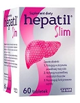 Hepatil Slim  tabletki ze składnikami wspomagającymi trawienie i pozwalające utrzymać szczupłą sylwetkę, 60 szt.