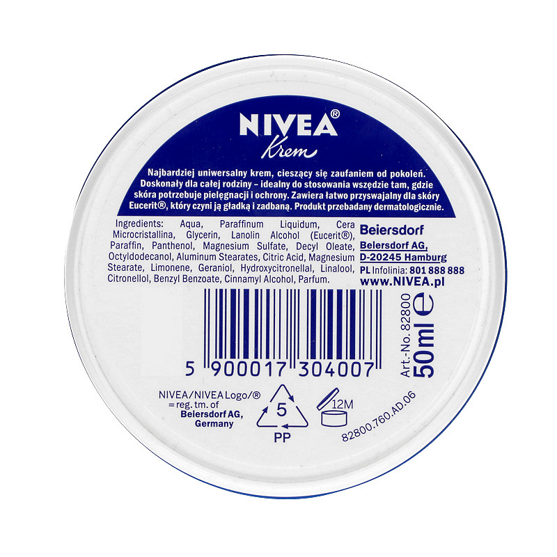Nivea Cream, krem pielęgnujący do twarzy i ciała, 50 ml