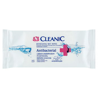 Cleanic Antibacterial, chusteczki odświeżające, 15 szt KRÓTKA DATA 31.07.2026