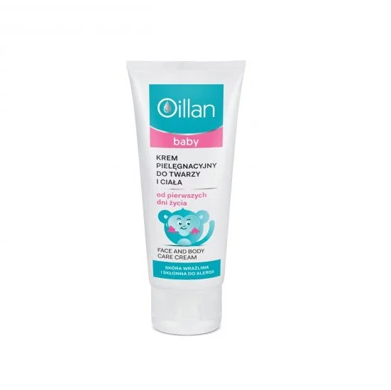 Oillan Baby, krem pielęgnacyjny do twarzy i ciała dla dzieci od pierwszych dni życia, 75 ml