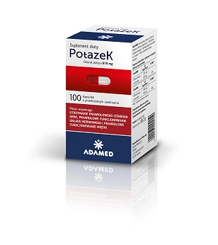 Potazek, kapsułki ze składnikami pomagającymi utrzymać prawidłowe ciśnienie krwi, 100 szt.