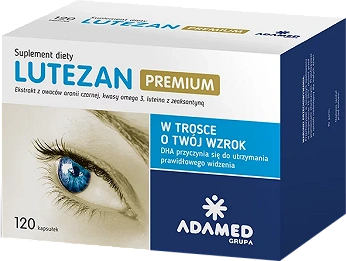 Lutezan Premium, kapsułki ze składnikami pomagającymi utrzymać prawidłowe widzenie, 120 szt.