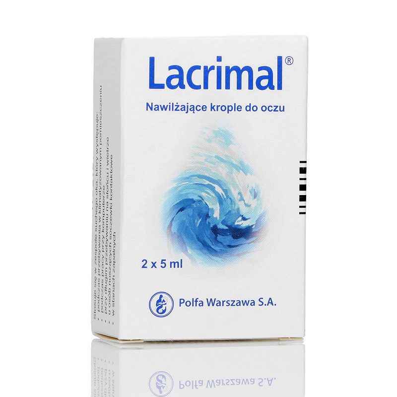 Lacrimal, krople do oczu nawilżające, 2 butelka x 5 ml