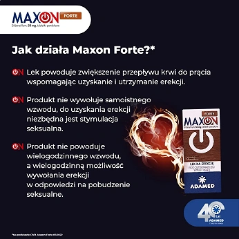 Maxon Forte, tabletki na erekcję 50mg, 4 szt.