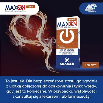 Maxon Forte, tabletki na erekcję 50mg, 4 szt.