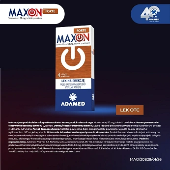 Maxon Forte, tabletki na erekcję 50mg, 4 szt.