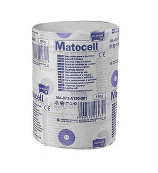 Matocell Lignina w rolkach, materiał opatrunkowy z waty celulozowej, 150 g