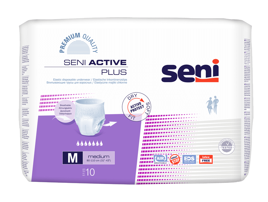 Seni Active Plus, majtki chłonne rozmiar M, 10 szt.