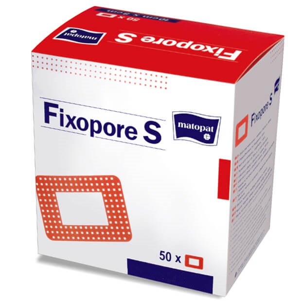 Fixopore S , opatrunek włókninowy jałowy, 10 cm x 6 cm, 50 szt.