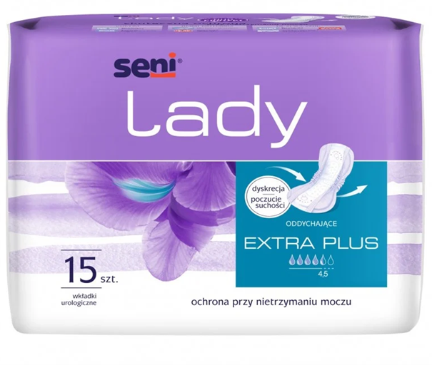 Seni Lady Extra Plus wkładki urologiczne, 15 szt.