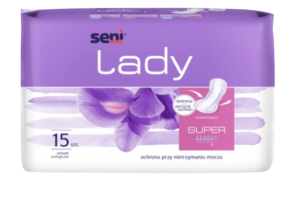 Seni Lady Super, wkładki urologiczne dla kobiet, 15 szt.