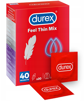 DUREX Feel Thin Mix, prezerwatywy, 40 szt.