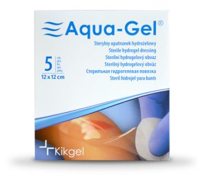 Aqua-Gel, opatrunek na trudno gojące się rany, 12 x 12 cm, 1 szt.