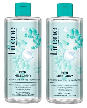 Lirene z minerałami Morza Martwego, płyn micelarny, 2 x 400 ml