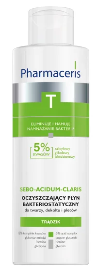 Pharmaceris T Sebo-Acidum-Claris oczyszczający płyn bakteriostatyczny, 190 ml
