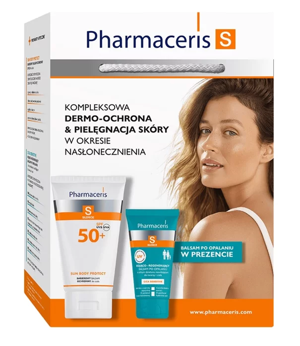PHARMACERIS S, balsam do ciała, 150 ml + kojąco-regenerujący balsam po opalaniu, 50 ml