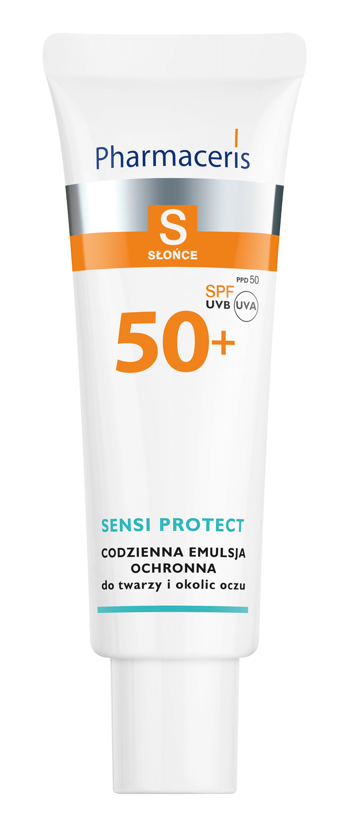 Pharmaceris S  Sensi Protect emulsja ochronna SPF 50+ z kwasem hialuronowym do twarzy i okolic oczu, 50 ml
