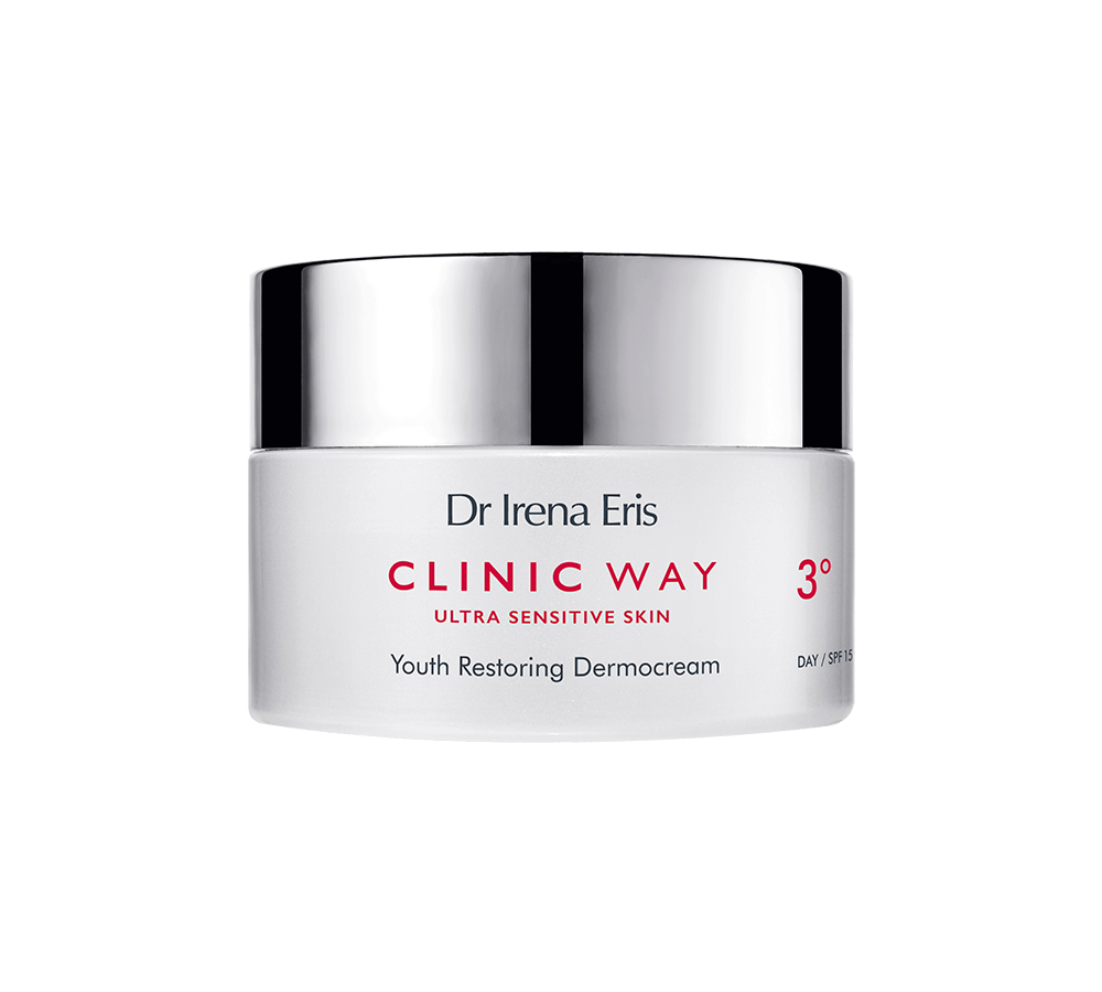 DR IRENA ERIS Dr Irena Eris CLINIC WAY, Dermokrem Przywracający Młodość Skóry 3° na dzień, 50 ml — Inhaltsstoffe i ocena