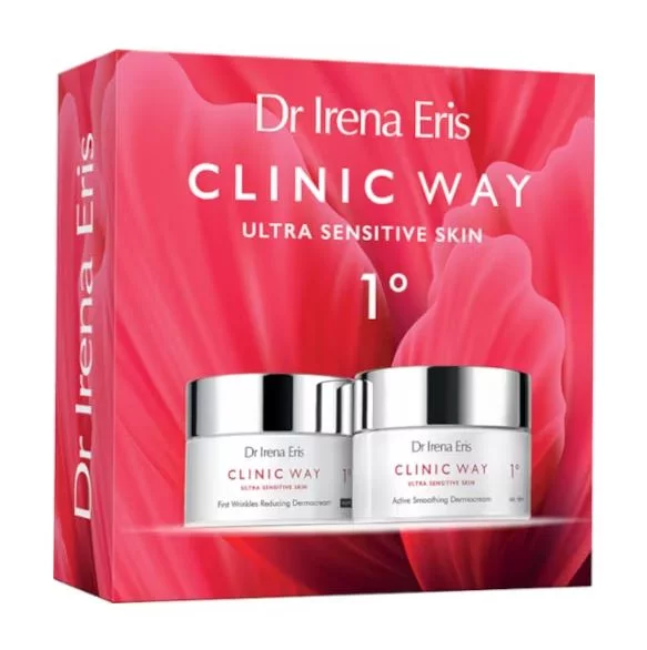 Dr. Irena Eris Clinic Way 1° Pierwsze Zmarszczki, zestaw dermokrem na dzień SPF 15 + dermokrem na noc, 50 ml