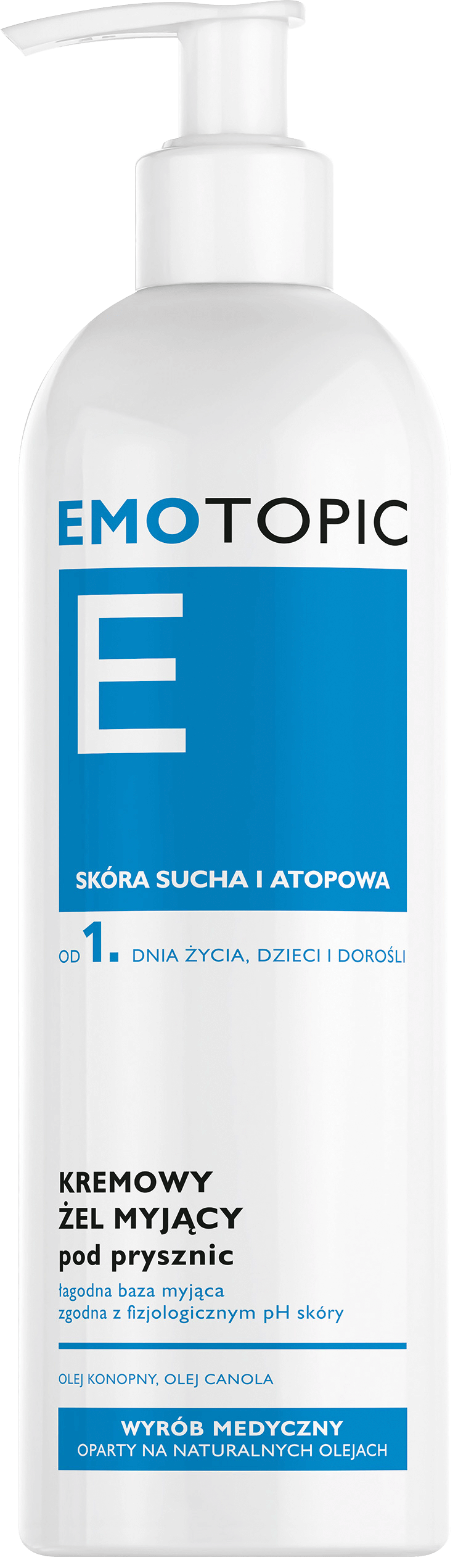 Emotopic , kremowy żel myjący pod prysznic, 400 ml