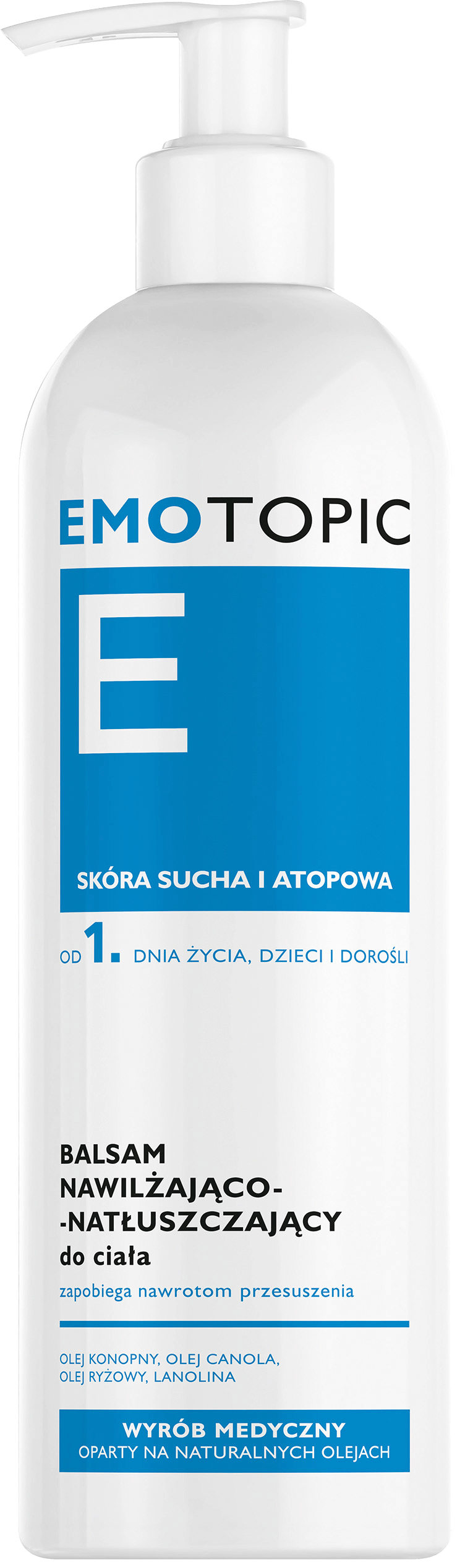 Emotopic,  balsam nawilżająco-natłuszczający do ciała, 400 ml