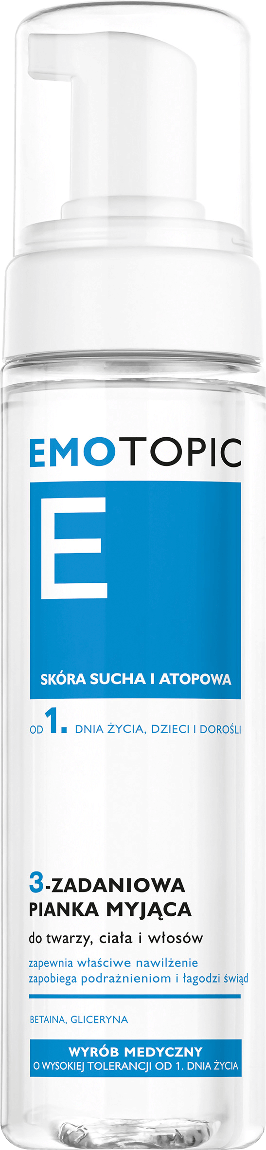 Emotopic , szampon nawilżający w piance, 200 ml