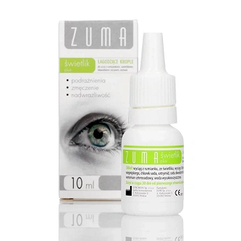 Zuma Świetlik Plus, krople łagodzące podrażnienia oczu, butelka 10 ml