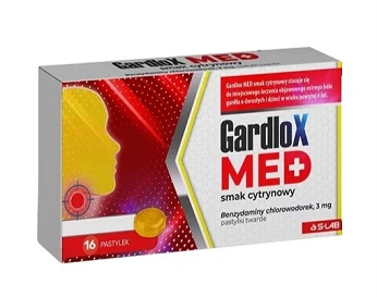 GardloX Med, pastylki do ssania o smaku cytrynowym, 16 szt. KRÓTKA DATA 30.11.2026