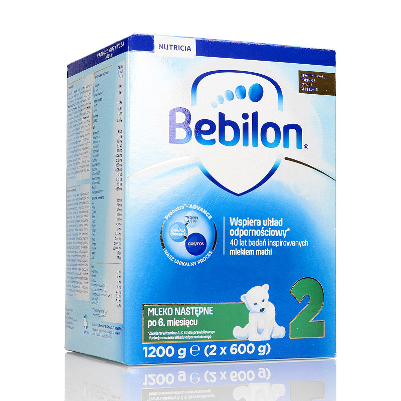 Bebilon 2 z Pronutra Advance, mleko następne po 6. miesiącu w proszku wspierające układ odpornościowy, karton 1200 g