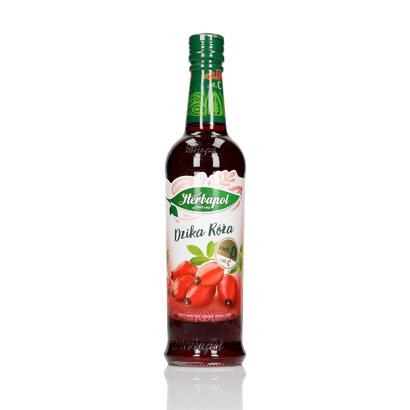 Herbapol Owocowa Spiżarnia, syrop o smaku dzikiej róży, 420 ml