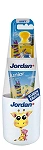 Jordan Junior  zestaw pasta do zębów dla dzieci 6-12 lat 50 ml + szczoteczka + kubek  KRÓTKA DATA 31.05.2024