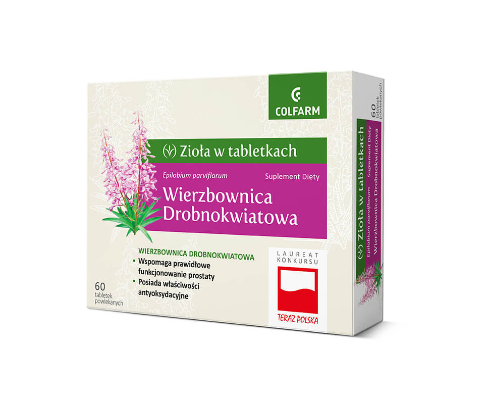 Zioła w tabletkach Wierzbownica Drobnokwiatowa, tabletki powlekane ze składnikami na prostatę, 60 szt.