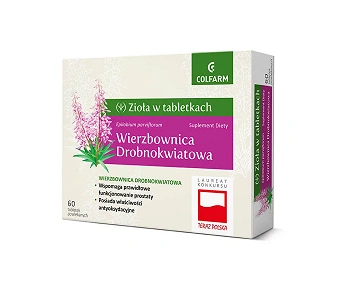 Zioła w tabletkach Wierzbownica Drobnokwiatowa, tabletki powlekane ze składnikami na prostatę, 60 szt.