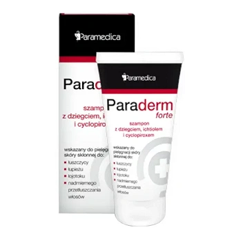 Paraderm forte, szampon z dziegciem, ichtiolem i cyclopiroxem, 150 g