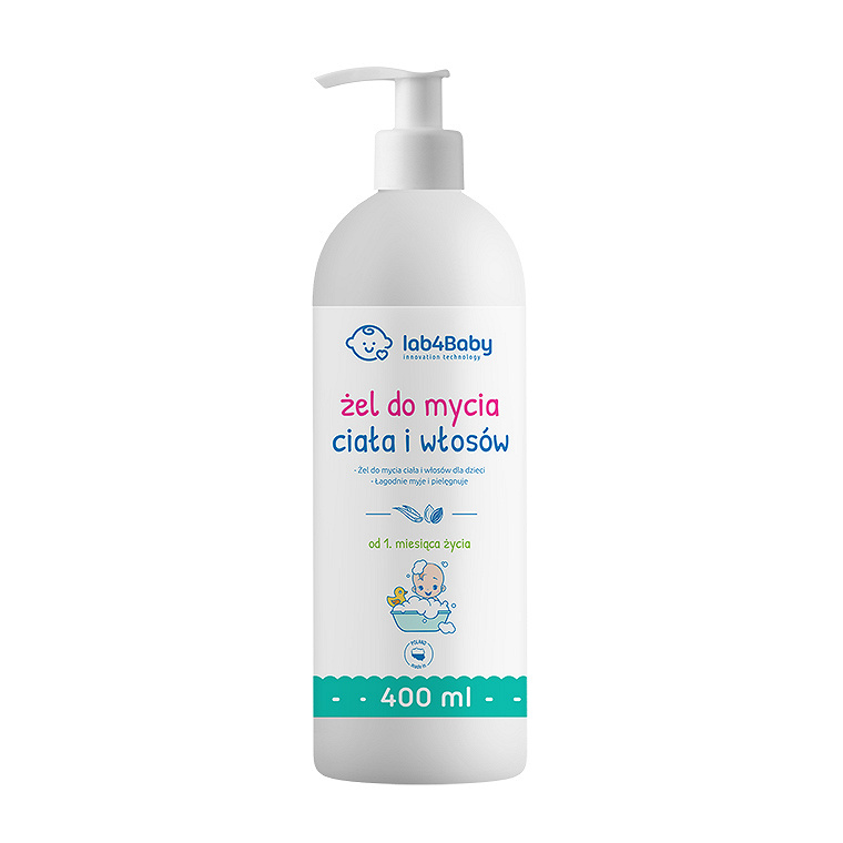 ALG PHARMA POLAND Lab4Bbay, żel do mycia ciała i włosów, 400 ml