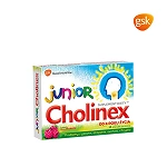 Cholinex Junior pastylki do ssania ze składnikami na drapanie i suchość gardła dla dzieci o smaku malinowym, 16 szt.